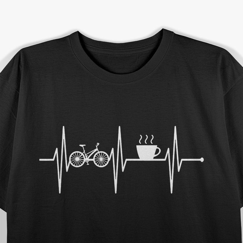 Bicycling and Coffee Lover Cycling Biking T-Shirt
