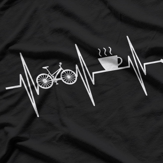 Bicycling and Coffee Lover Cycling Biking T-Shirt
