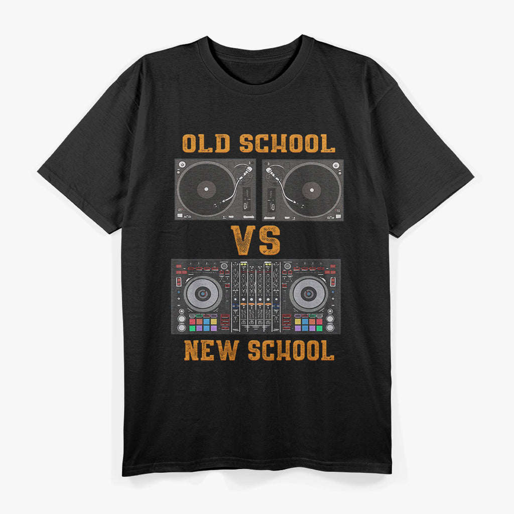 Old School DJ VS New School DJ Equipment Table T-Shirt