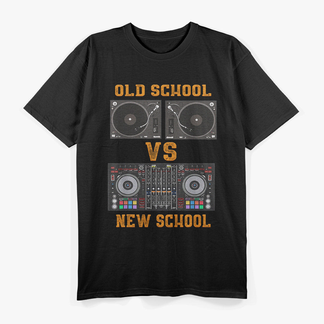 Old School DJ VS New School DJ Equipment Table T-Shirt