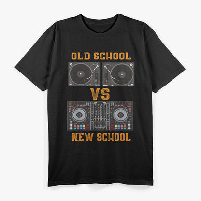 Old School DJ VS New School DJ Equipment Table T-Shirt