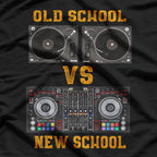 Old School DJ VS New School DJ Equipment Table T-Shirt