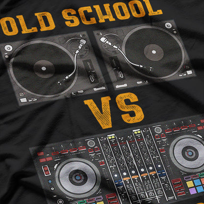 Old School DJ VS New School DJ Equipment Table T-Shirt
