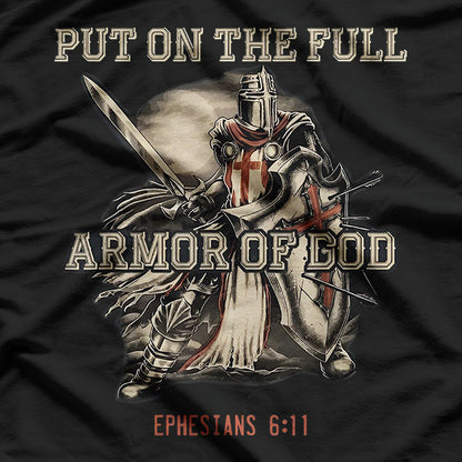 Christian Faith Quote – Put On the Armor of God Spiritual Graphic T-Shirt