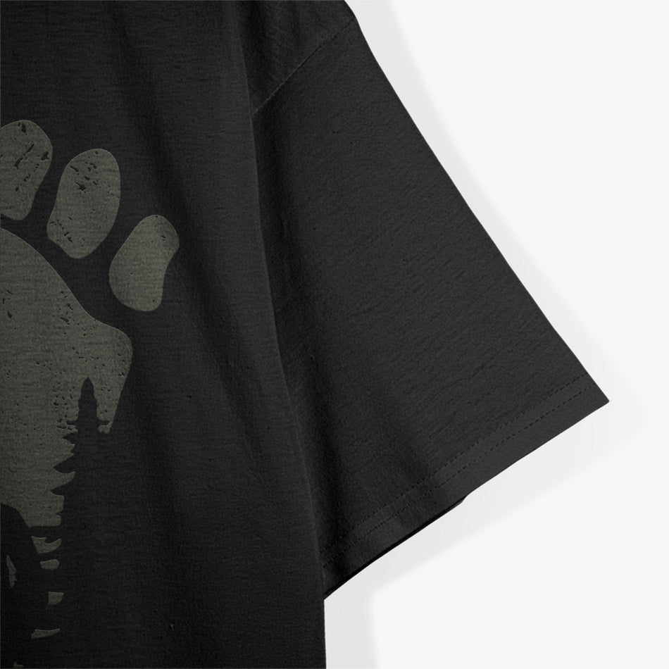 Sasquatch Or Bigfoot In The Forest Footprint T-Shirt