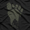 Sasquatch Or Bigfoot In The Forest Footprint T-Shirt