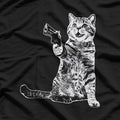 Gun Kitty Funny Cat Lover Tactical Meme Cool Pet Gift T-Shirt