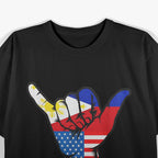 Half Filipino American Philippines USA Flag Pride T-Shirt