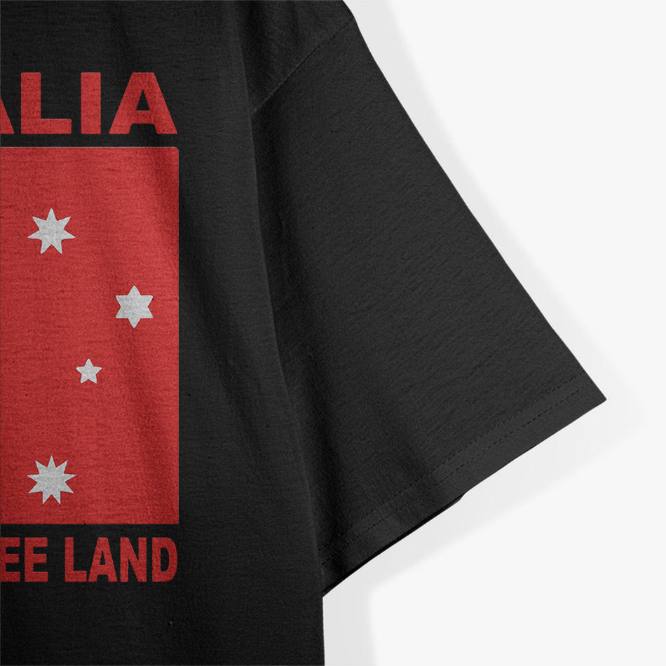 Vintage 1901 Australian Heritage Flag Print T-Shirt