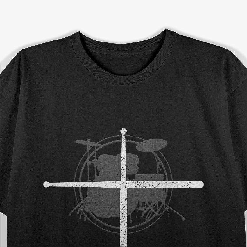 Christian Drummer: Drumsticks & Cross Faith Beat T-Shirt