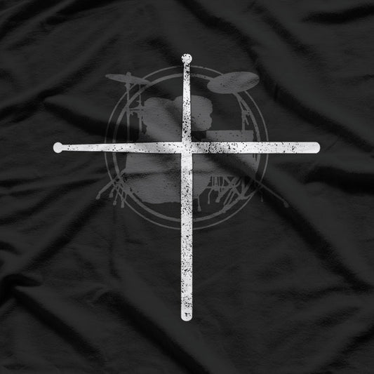 Christian Drummer: Drumsticks & Cross Faith Beat T-Shirt