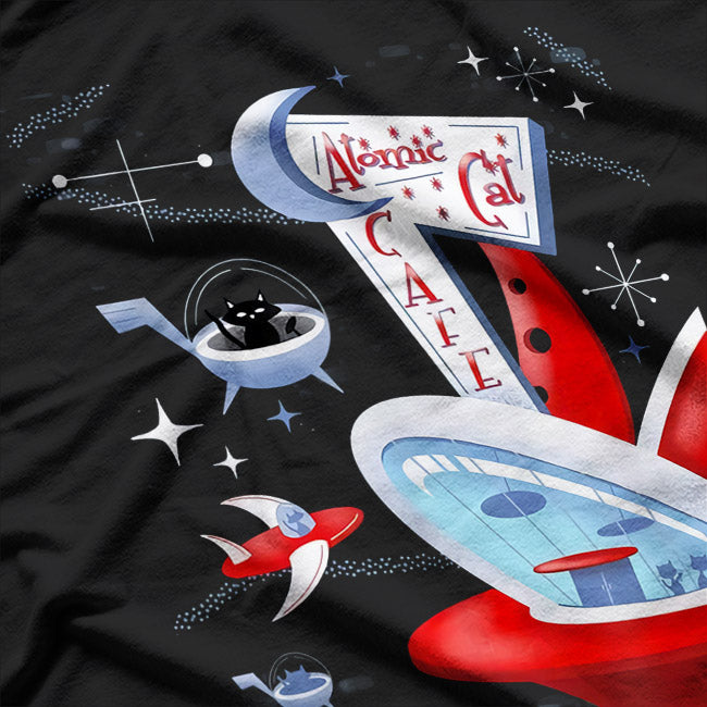 Atomic Cat Café: Purrfectly Retro T-Shirt