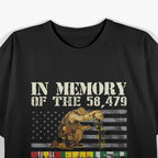 Vietnam War Veterans Memorial Day Honor the 58,479 T-Shirt
