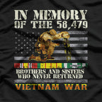 Vietnam War Veterans Memorial Day Honor the 58,479 T-Shirt