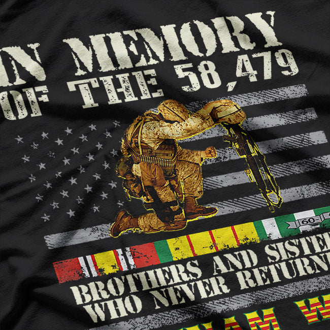 Vietnam War Veterans Memorial Day Honor the 58,479 T-Shirt