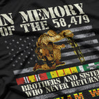 Vietnam War Veterans Memorial Day Honor the 58,479 T-Shirt