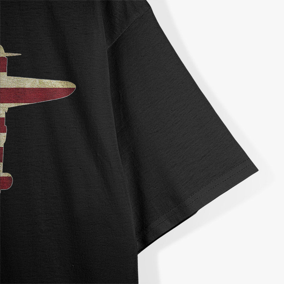Retro USA Aircraft – Warbird Military Aviation T-Shirt