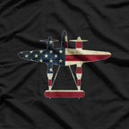 Retro USA Aircraft – Warbird Military Aviation T-Shirt