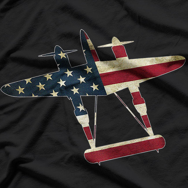 Retro USA Aircraft – Warbird Military Aviation T-Shirt