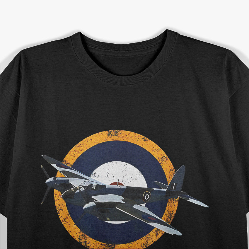 Vintage Aircraft RAF Mosquito WW2 Fighter Bomber Plane T-Shirt