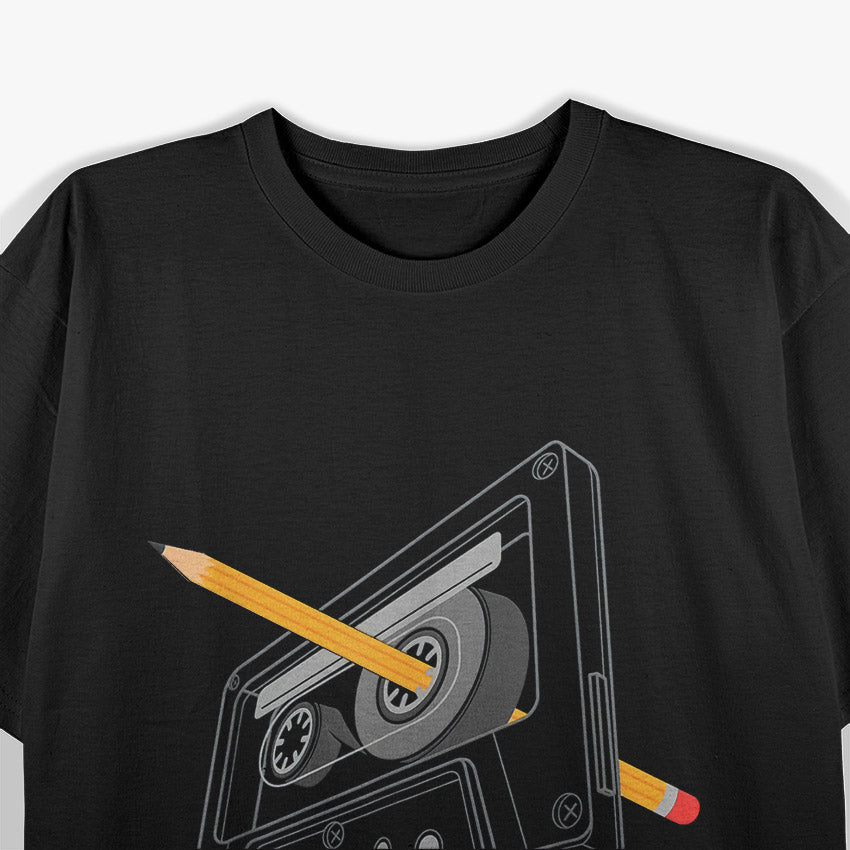 Cassette with Pencil: Retro Vibes T-Shirt