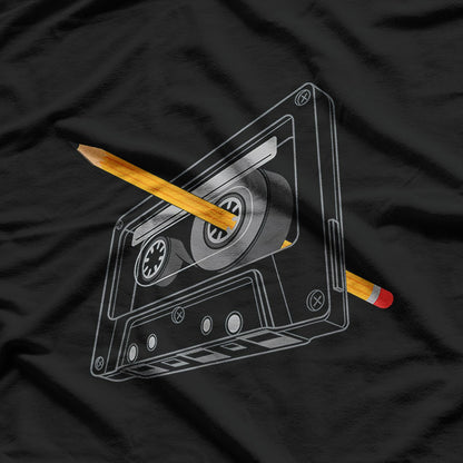 Cassette with Pencil: Retro Vibes T-Shirt