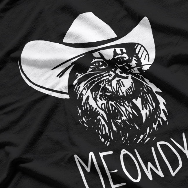 Meowdy Texas Cat Funny Cowboy Western Country Rodeo Meme T-Shirt
