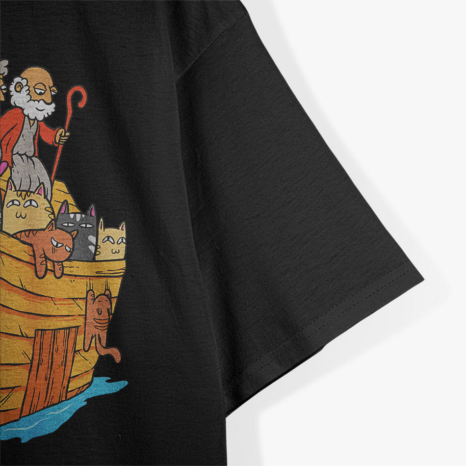 Noah's Ark Boat With Cats: Cute and Whimsical T-Shirt