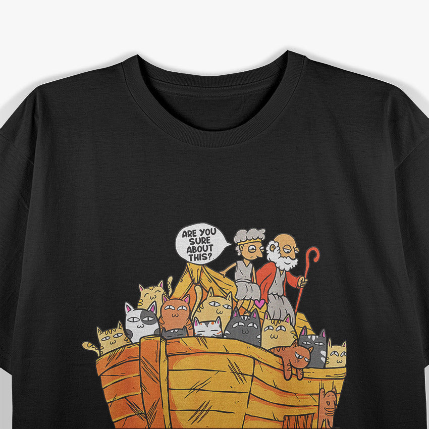 Noah's Ark Boat With Cats: Cute and Whimsical T-Shirt