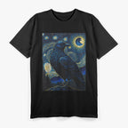 Raven Starry Night Style – Van Gogh Crow Lover Aesthetic T-Shirt