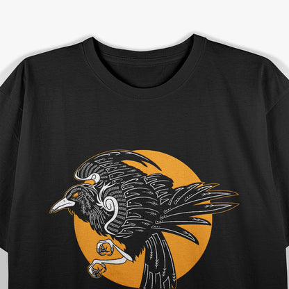 Raven Viking Mythology Norse Crow Nordic Bird Symbol T-Shirt