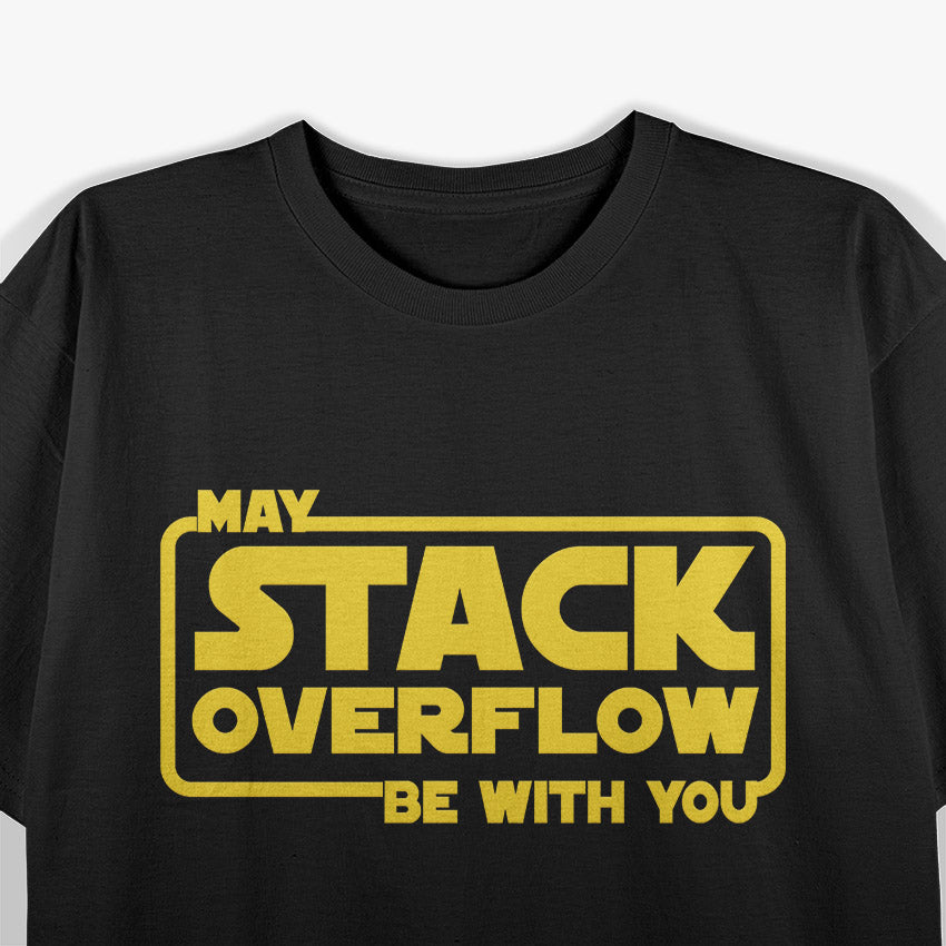 Stack Overflow with You Funny Programmer Coding T-Shirt