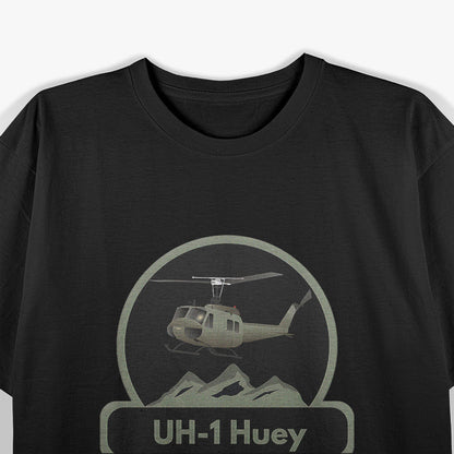 White Design UH-1 Huey Helicopter Veteran Military Gift T-Shirt
