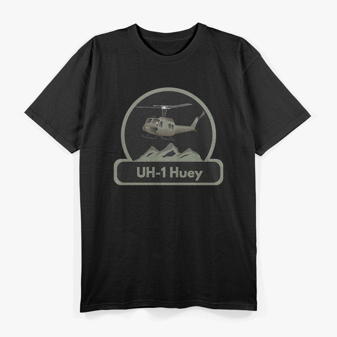 White Design UH-1 Huey Helicopter Veteran Military Gift T-Shirt