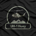White Design UH-1 Huey Helicopter Veteran Military Gift T-Shirt