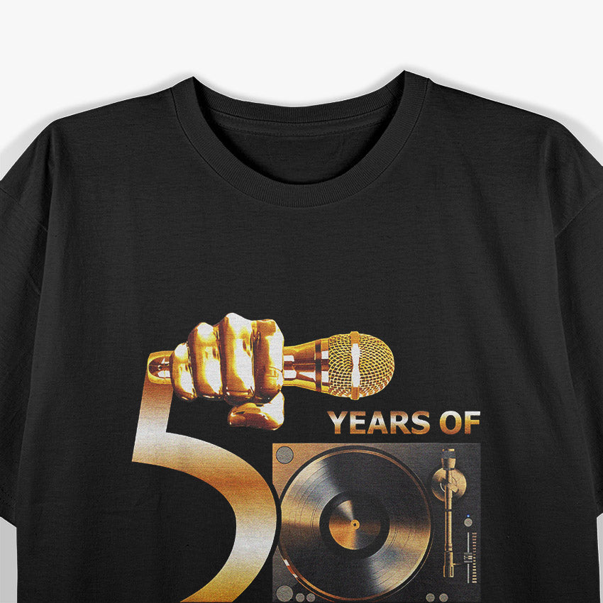 50 Years of Hip Hop - A Legacy in Rhythm and Rhyme T-Shirt