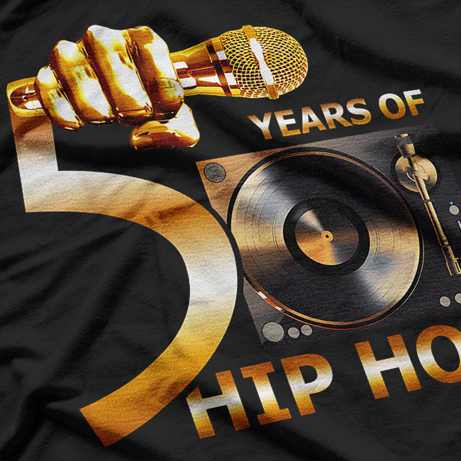 50 Years of Hip Hop - A Legacy in Rhythm and Rhyme T-Shirt