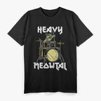 Heavy Meowtal Funny Death Metal Cat Rock Band T-Shirt