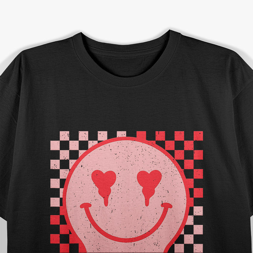 Retro Groovy Valentine’s Day – Hippie Heart Funny Matching T-Shirt