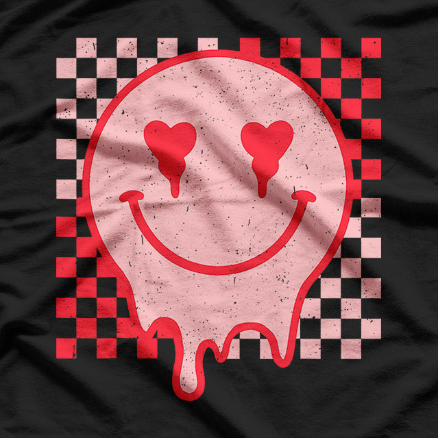 Retro Groovy Valentine’s Day – Hippie Heart Funny Matching T-Shirt