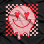 Retro Groovy Valentine’s Day – Hippie Heart Funny Matching T-Shirt