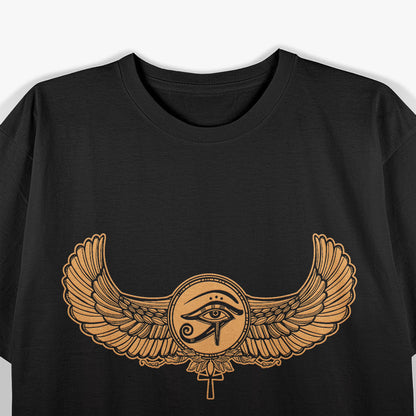 Winged Eye of Ra Ancient Egyptian Hieroglyphic Symbol T-Shirt