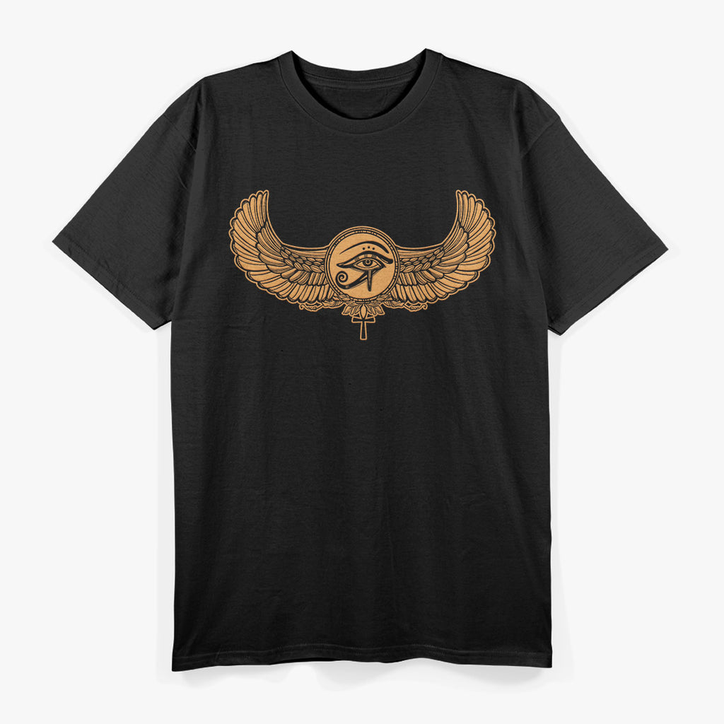 Winged Eye of Ra Ancient Egyptian Hieroglyphic Symbol T-Shirt
