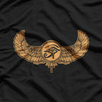 Winged Eye of Ra Ancient Egyptian Hieroglyphic Symbol T-Shirt