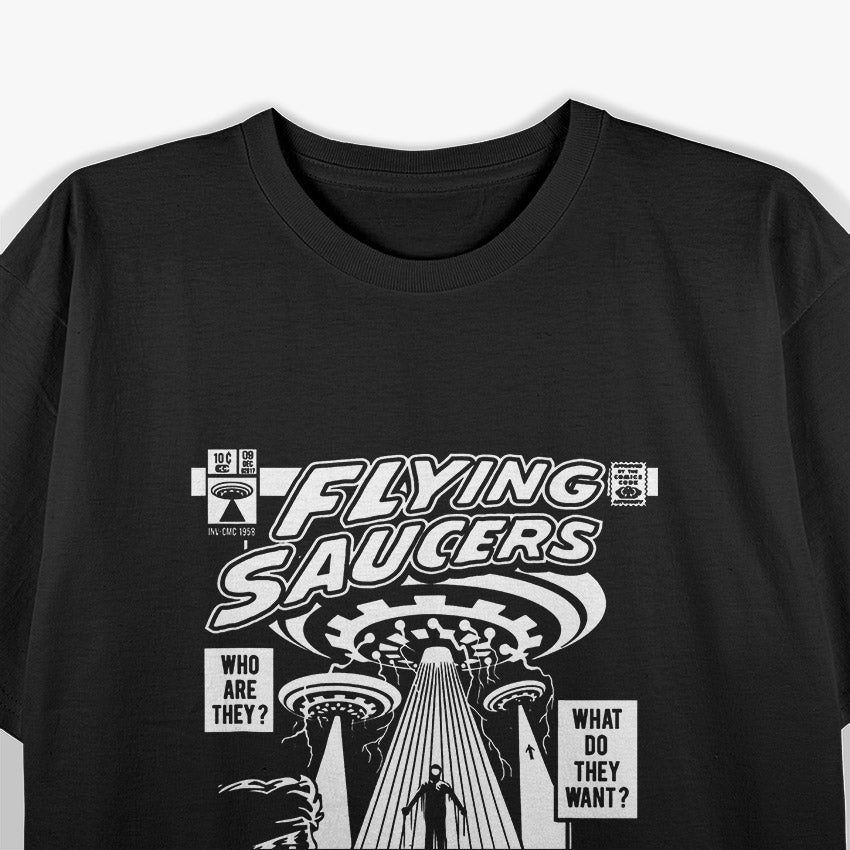 Alien UFO Flying Saucer Cosmic Mystery T-Shirt