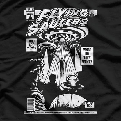 Alien UFO Flying Saucer Cosmic Mystery T-Shirt