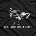 Here Turkey Turkey Funny Thanksgiving Feast Humor T-Shirt