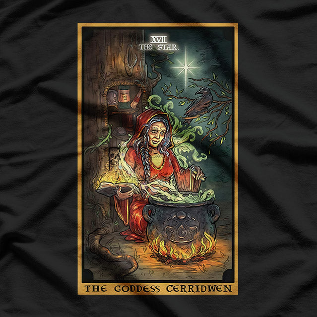 The Goddess Cerridwen Star Tarot Card Wiccan Pagan Witch T-Shirt