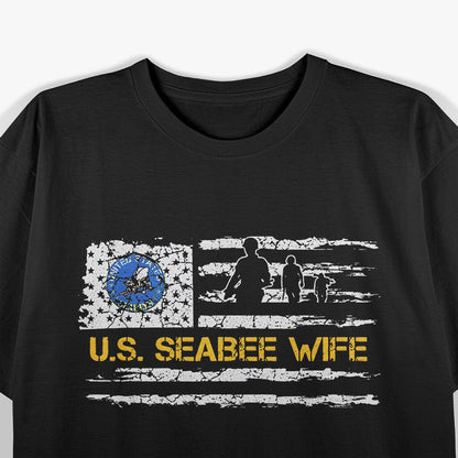 U.S. Seabee Wife: Strength, Love, Support T-Shirt