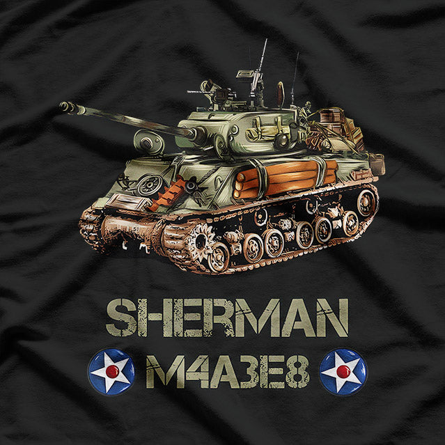 World War II American Tank M4 Sherman War Memorabilia T-Shirt
